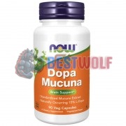 Dopa [Допа Мукуна] (400 мг x 90 капс), NOW Foods