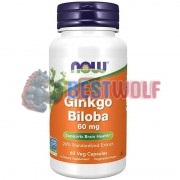 Ginkgo [Гинкго Билоба] (60 мг x 60 капс), NOW Foods