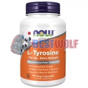 L-Tyrosine [Тирозин] (750 мг x 90 капс), NOW Foods