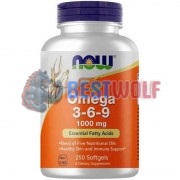 Omega 3-6-9 (250 шт по 1000 мг), NOW Foods