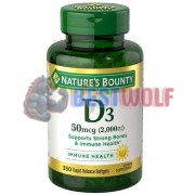 Vitamin D3 [50 mcгр x 2000 IU] (350 шт), Nature's Bounty