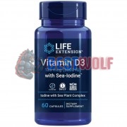 Vitamin D3 [5000 IU] with Sea-Iodine® (60 шт), Life Extension