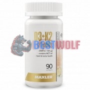 Vitamins D3 + K2 (90 шт), Maxler