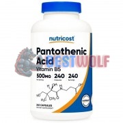 Pantothenic Acid [Vitamin B5] (240 шт по 500 мг), Nutricost