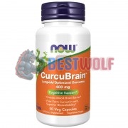 CurcuBrain™ (60 шт по 400 мг), NOW Foods