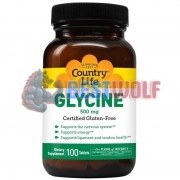 Glycine (100 шт по 500 мг), Country Life