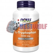 L-Tryptophan [Double Strength] (60 шт по 1000 мг), NOW Foods