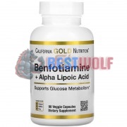 Benfotiamine + Alpha Lipoic Acid (90 шт по 150 мг), California Gold Nutrition