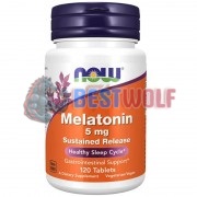 Melatonin [Sustained Release] (120 шт по 2 мг), NOW Foods