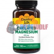 Chelated Magnesium (180 шт), Country Life