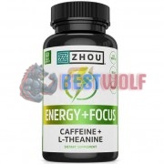 Energy + Focus [Caffeine with L-Theanine] (60 шт), ZHOU